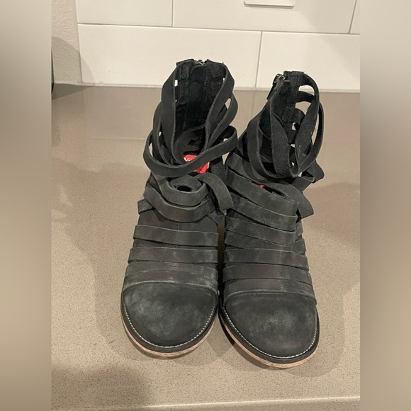 Free People | Anthropologie Hybrid Strappy Heel Ankle Bootie - Picture 4 of 8